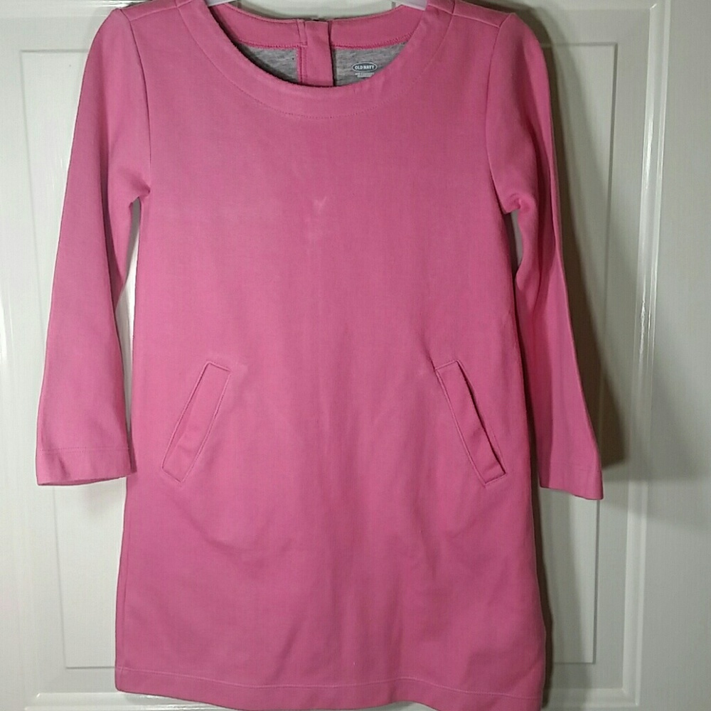 Old Navy 6/7 sweat material pink dress